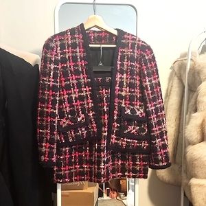 Vintage-Style Tweed Skirt Suit